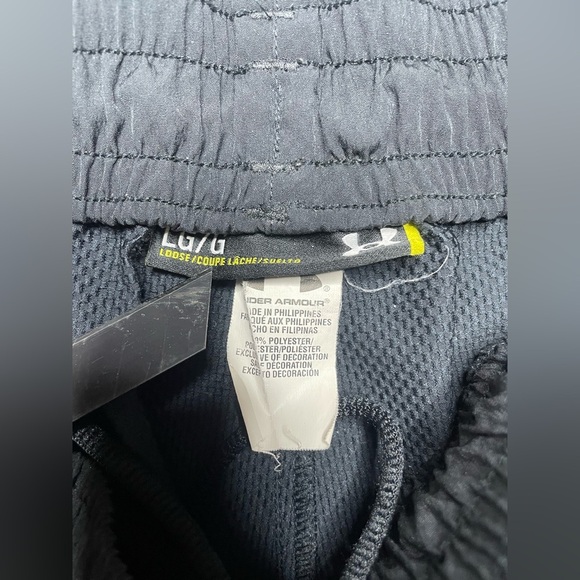 Under Armour Men's Loose Fit Windbreaker Pants Size L Black Mesh Lined Athletic - Picture 5 of 8